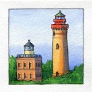 Spiral-Notizbuch 18x22 Leuchtturm Kap Arkona Land-Ansicht-des-Motivs