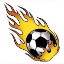 Tattoo Fußballjungs Feuerball
