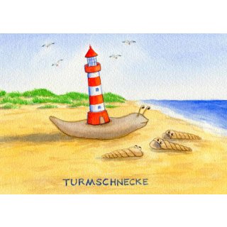 w28546 Postkarte Lustige Küstentiere, mit dem Motiv "Gemeiner Seestern"