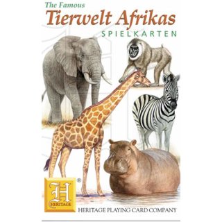 Kartenspiel Tierwelt Afrikas, 54 Blatt