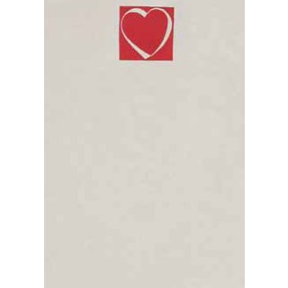 Briefpapier-Set A4 With Love aus Büttenpapier